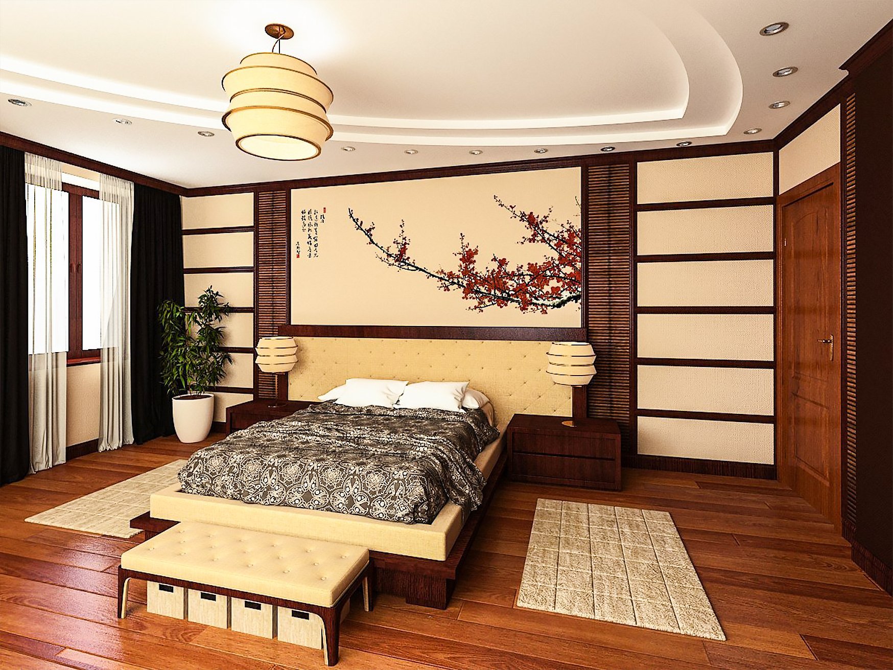 Дух азии: как организовать спальню в японском стиле