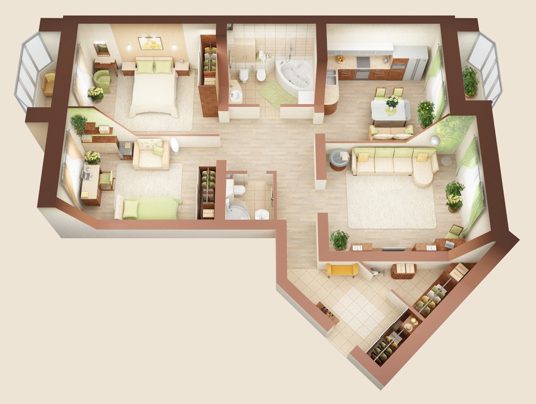Март 2023 ᐈ 🔥 (+75 фото) схемы и фото планировок 3х комнатных квартир удачные решения