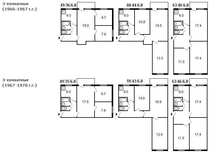 Фото брежневки дома – планировка «брежневки» - описание и типовые варианты (49 фото): ремонт 1-й комнаты