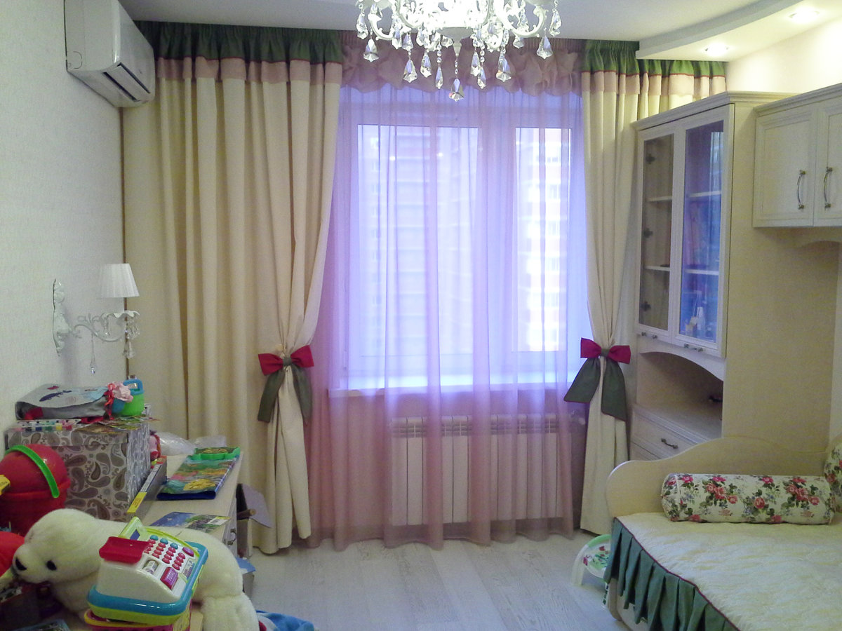 оформление штор в детской комнате