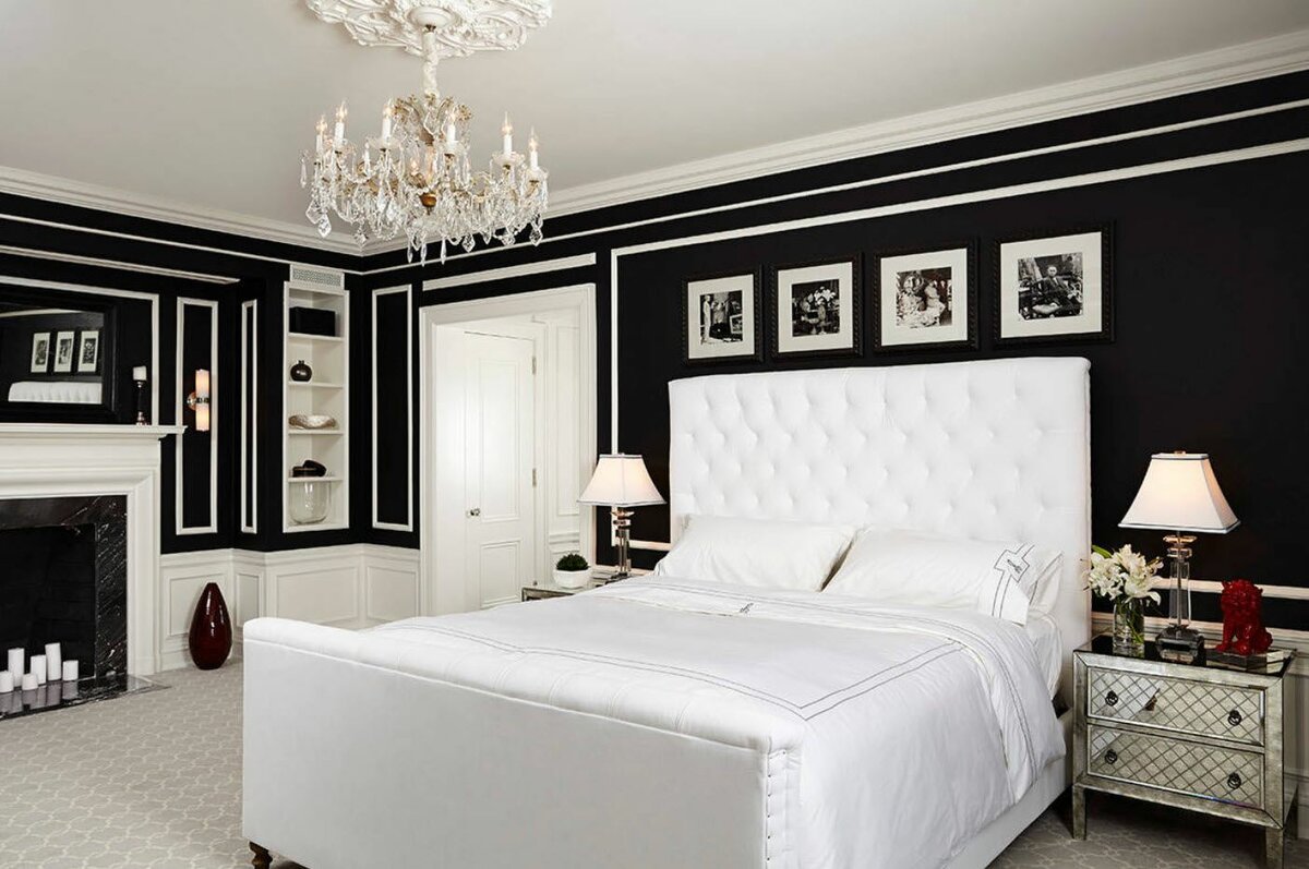 Спальня черно белая дизайн: особенности оформления, фото новинок дизайна спальни в черно-белых тонах, выбор стиля интерьера, мебели и отделки