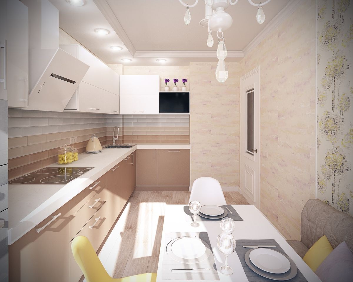современный дизайн кухни 12 кв метров