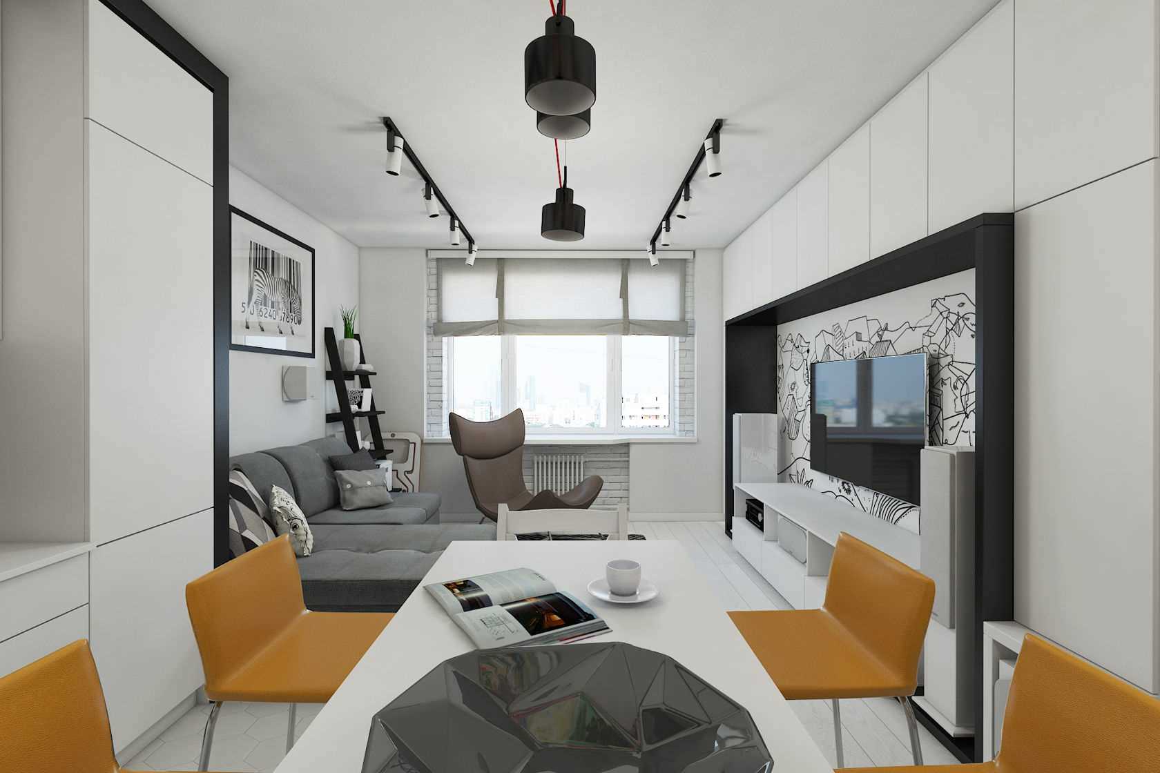 Квартира 50 кв. м. – примеры лучшего дизайна и варианты использования свободной планировки (80 фото)