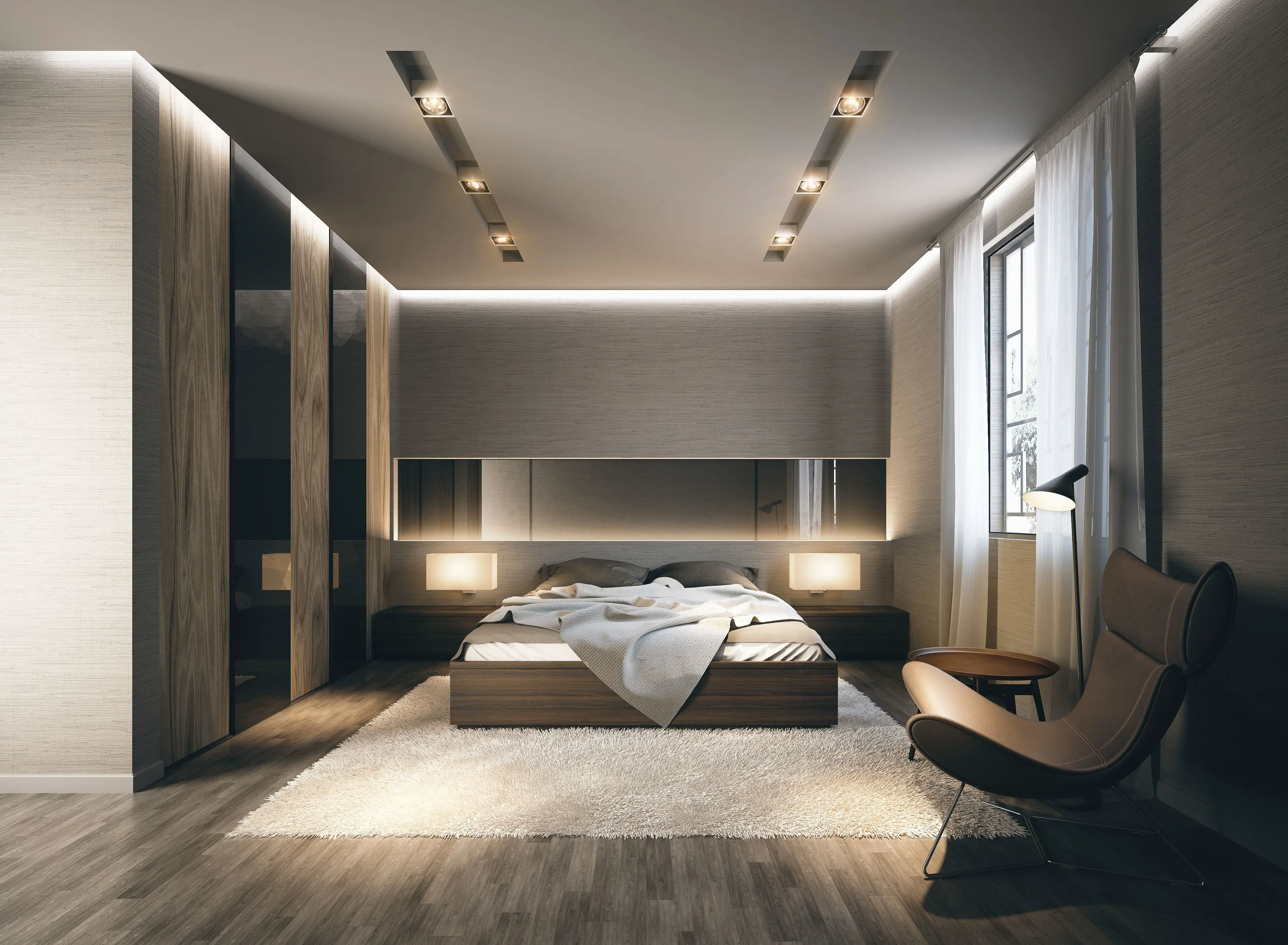 Идеи дизайна интерьера современной спальни в стиле модерн (+75 фото, видео)