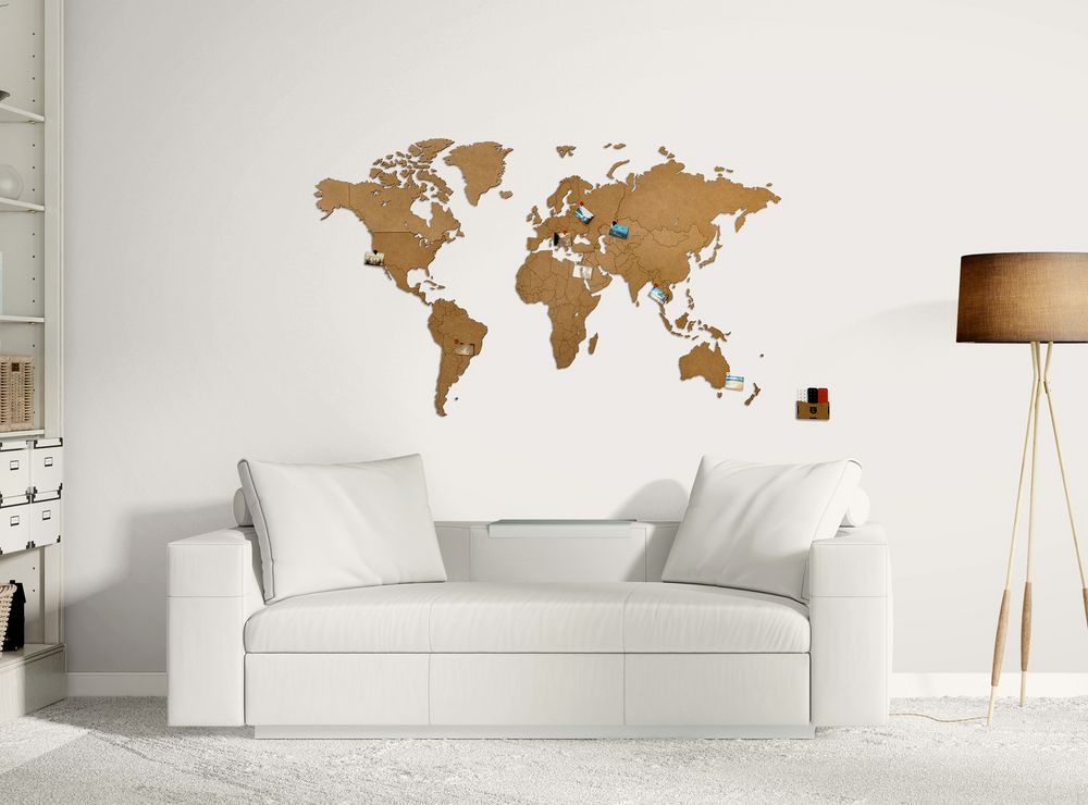 Карта мира в интерьере: простые способы использования