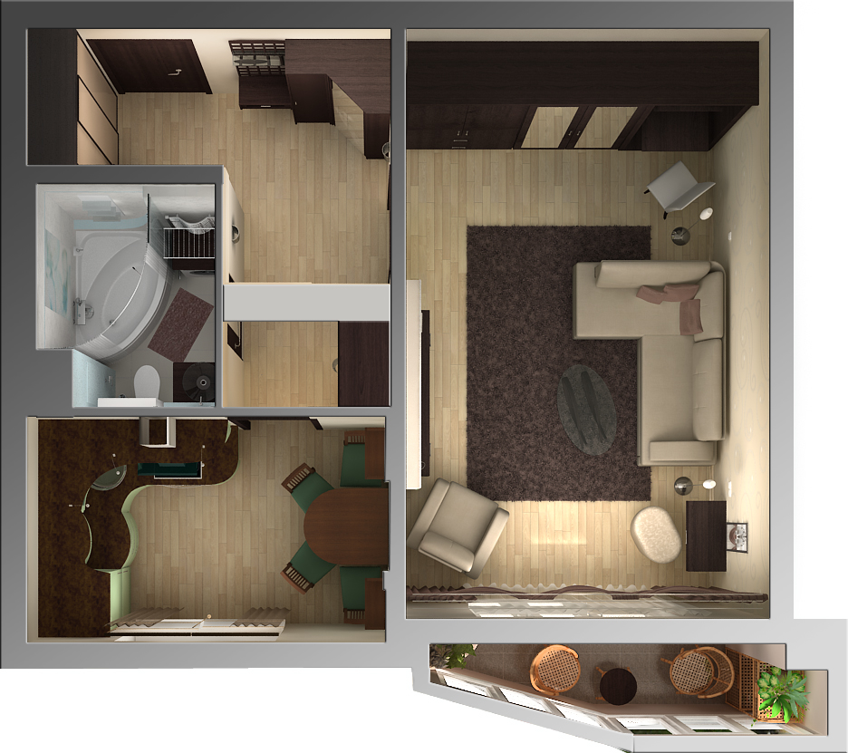Дизайн хрущевки 2 комнаты без перепланировки фото