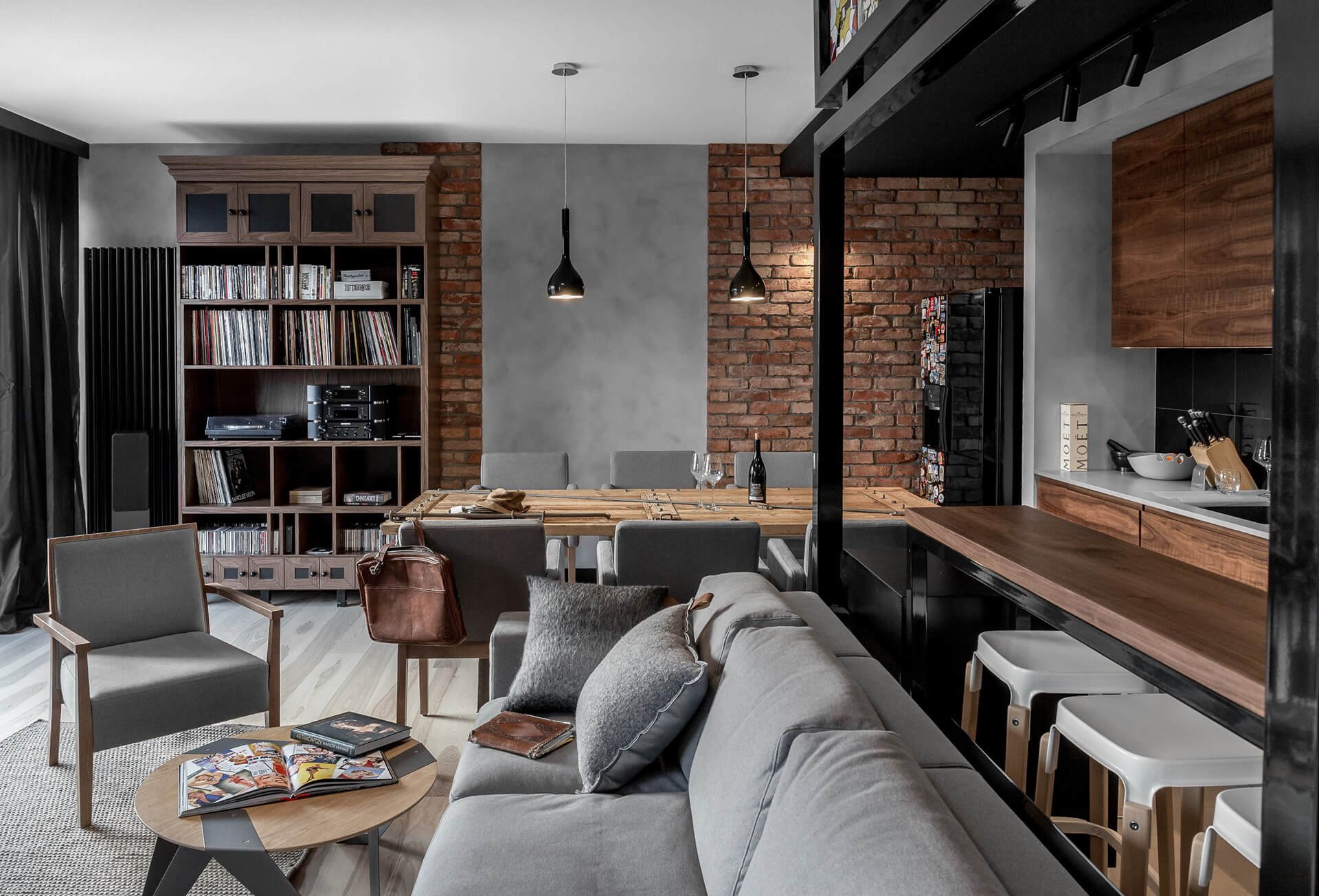 Квартира в стиле лофт: 100 фото идей дизайна интерьера разных комнат