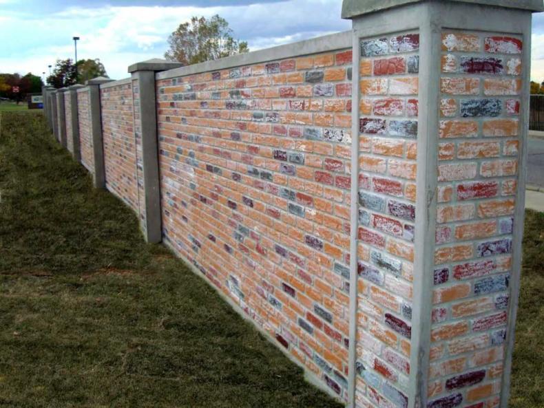 Concrete bricks. Concrete Brick. Modern precast Fences.