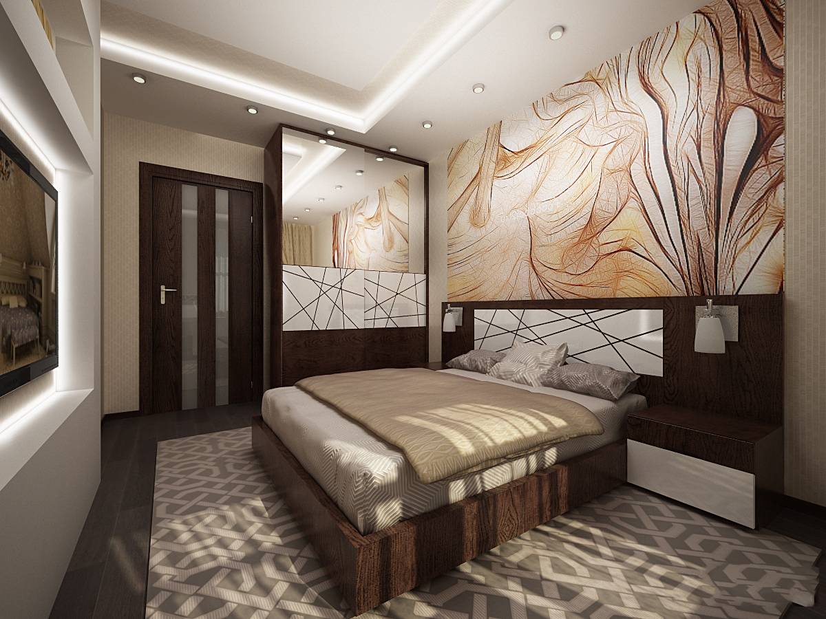 Дизайн спальни-гостиной 18 кв. м