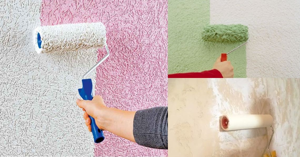 Виды фактурной краски для стен, технология нанесения + фото, видео