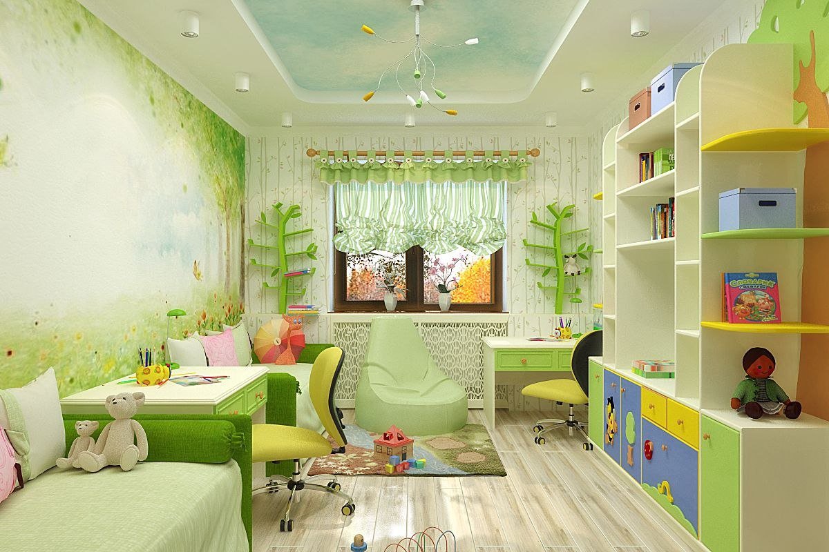 Ремонт детской комнаты 2023. 100 фото готовых интерьеров, выполненных профи