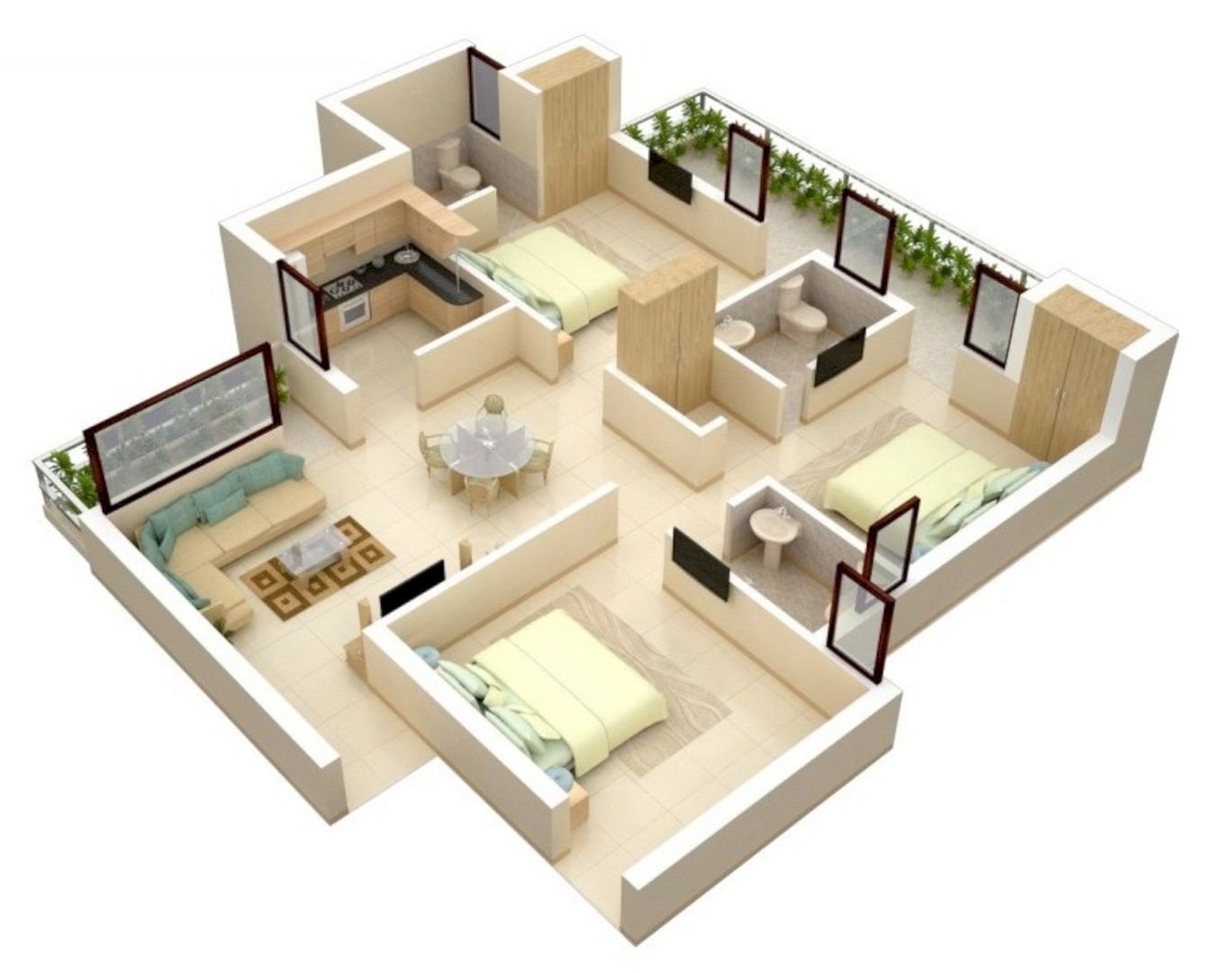 Дизайн трехкомнатных квартир в доме серии п-з: лучшие примеры интерьера