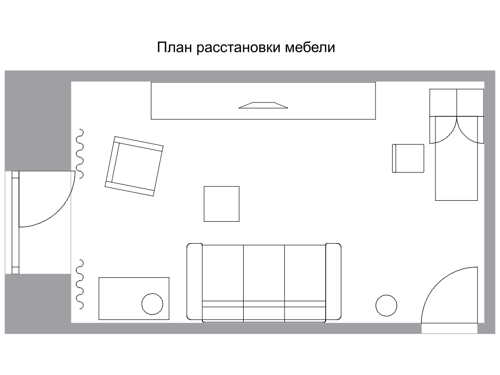 Варианты расстановки мебели в гостиной (40 фото)