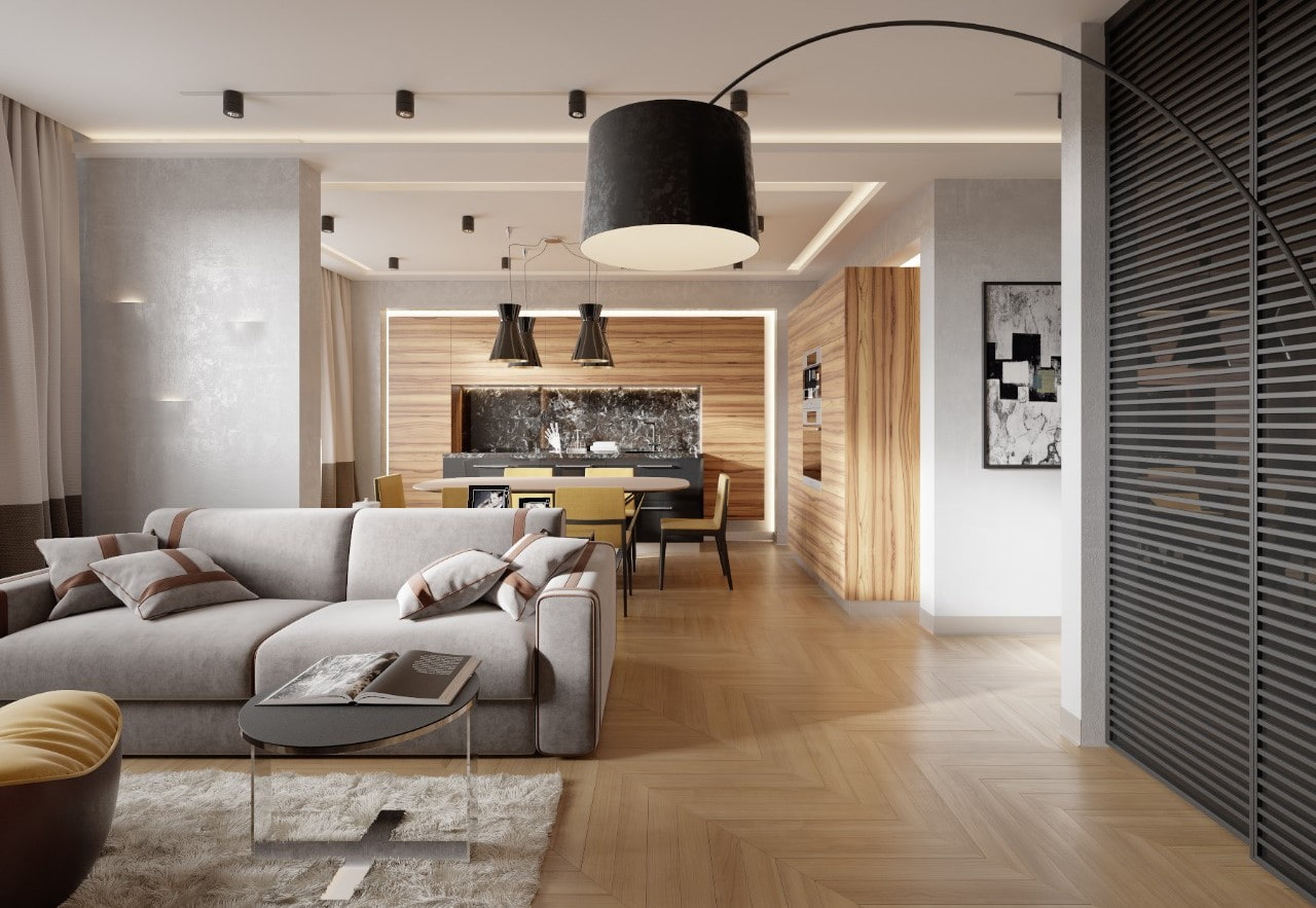 Дизайн квартиры 70 кв. м. топ-100 фото идеального оформления в интерьере