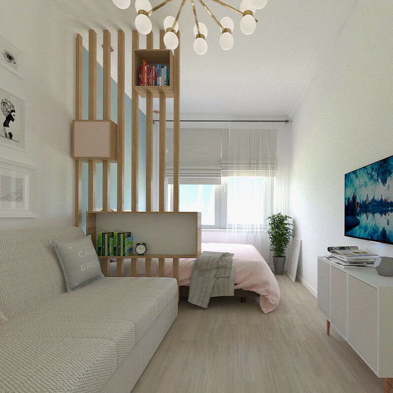 Спальня в квартире-студии. 11 вариантов. дизайнерские трюки