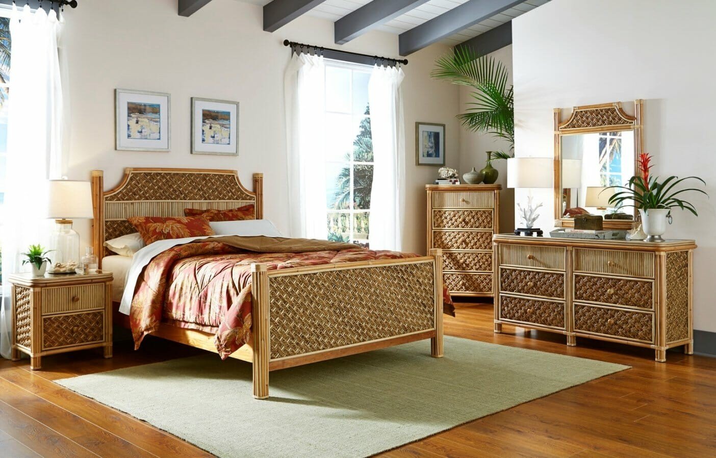 Плетеная мебель в интерьере гостиной: природный материал в современном мире (40 фото)