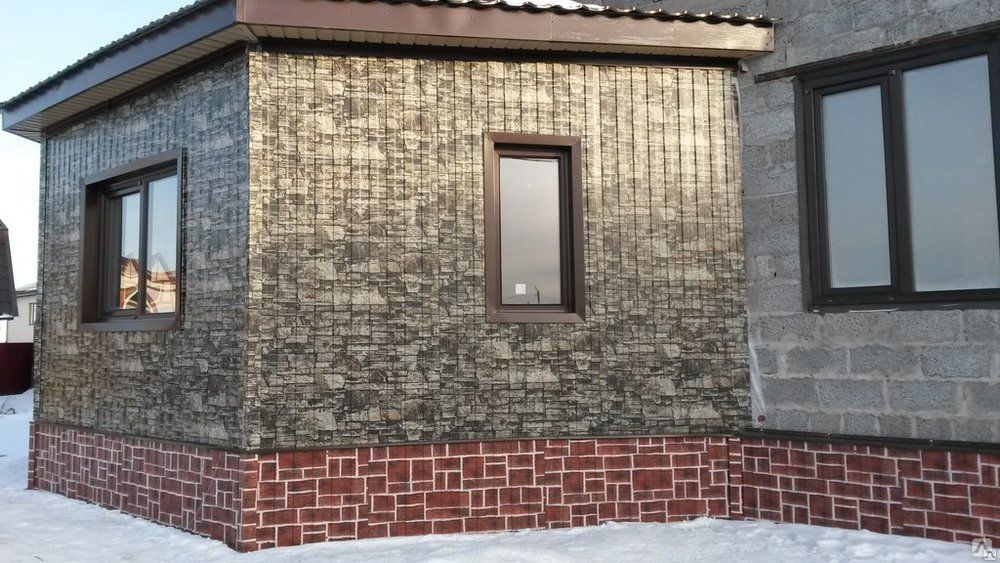Металлический сайдинг под камень