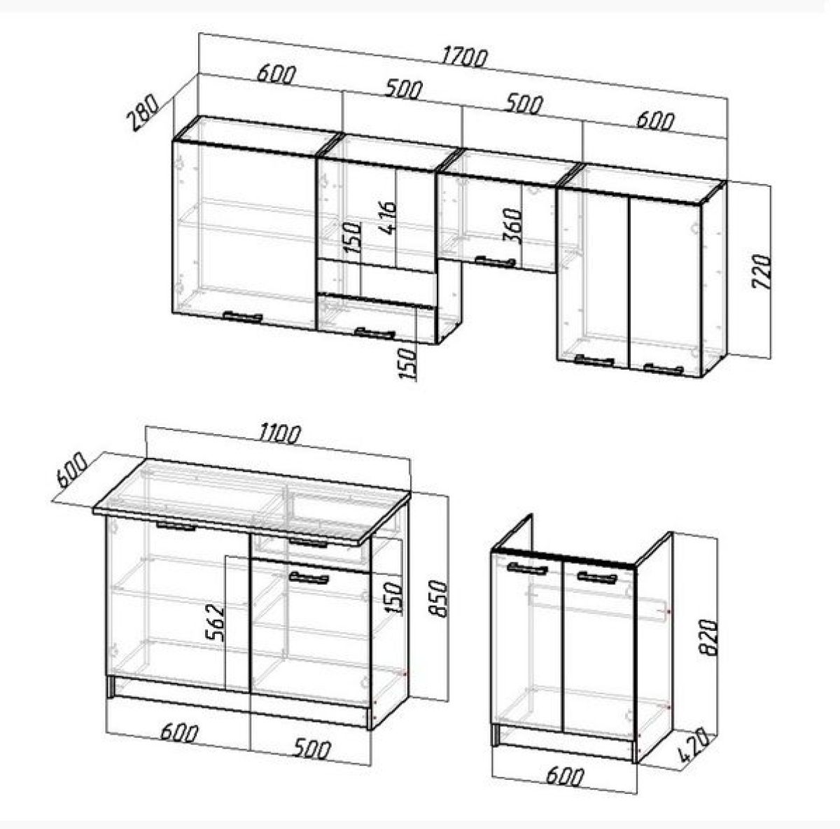 Расстояние между столешницей и навесными шкафами на кухне: нормы, стандарт верхних ящиков от роста, сколько надо