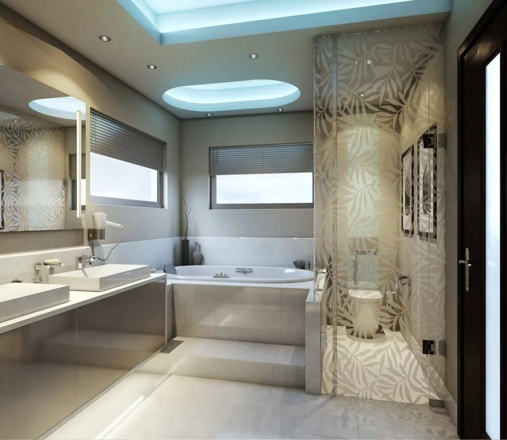 Дизайнерские решения для ванной комнаты 8 кв. м, особенности планировки и выбора мебели - 21 фото