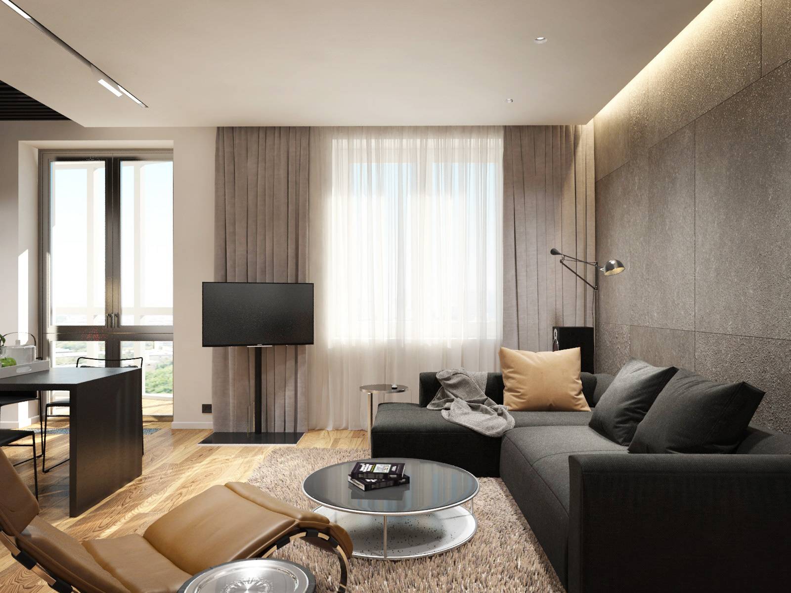Дизайн проект однокомнатной квартиры: 5 готовых вариантов с фото