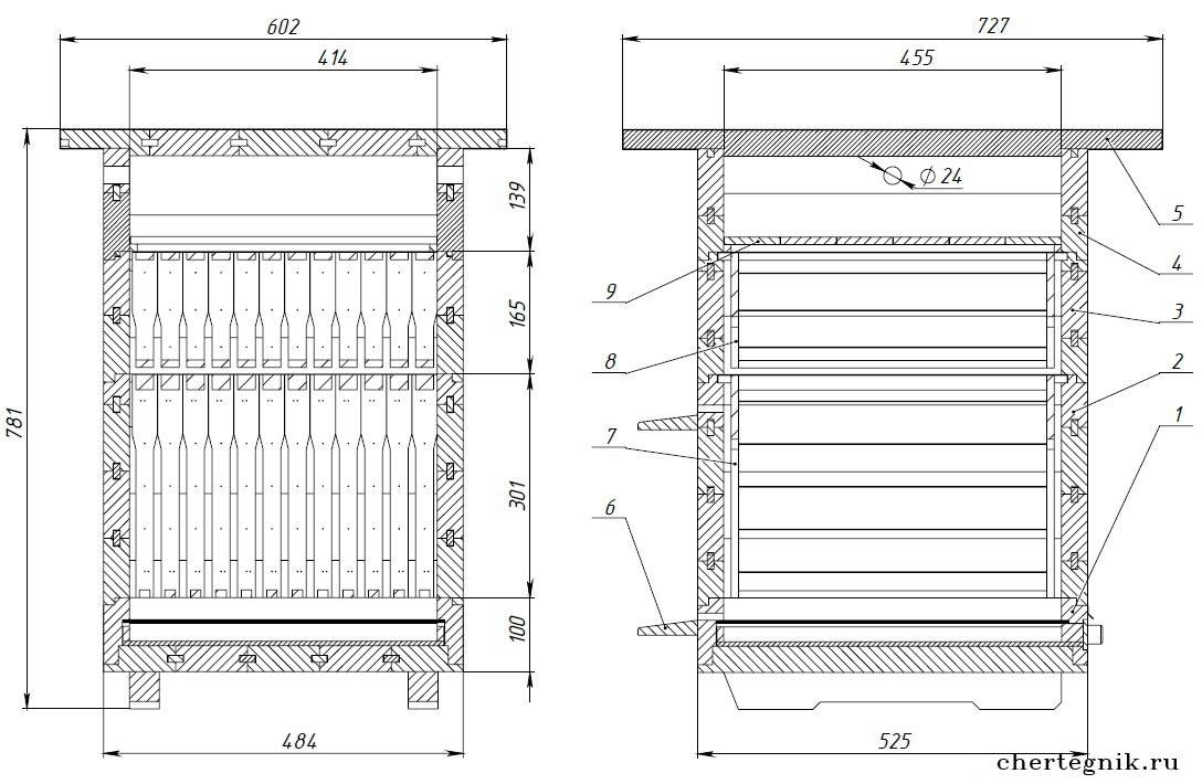 12 рамочного улья чертежи