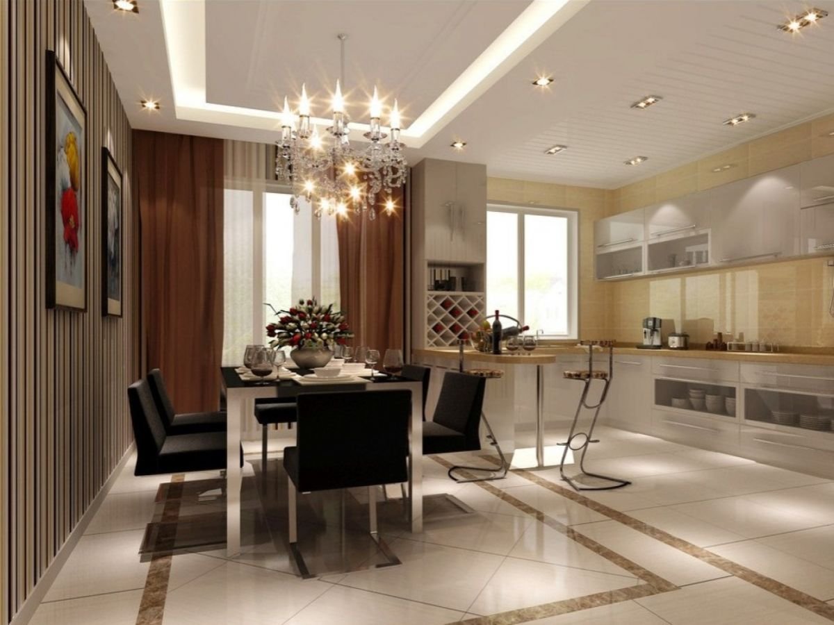 дизайн потолков кухни гостиной фото