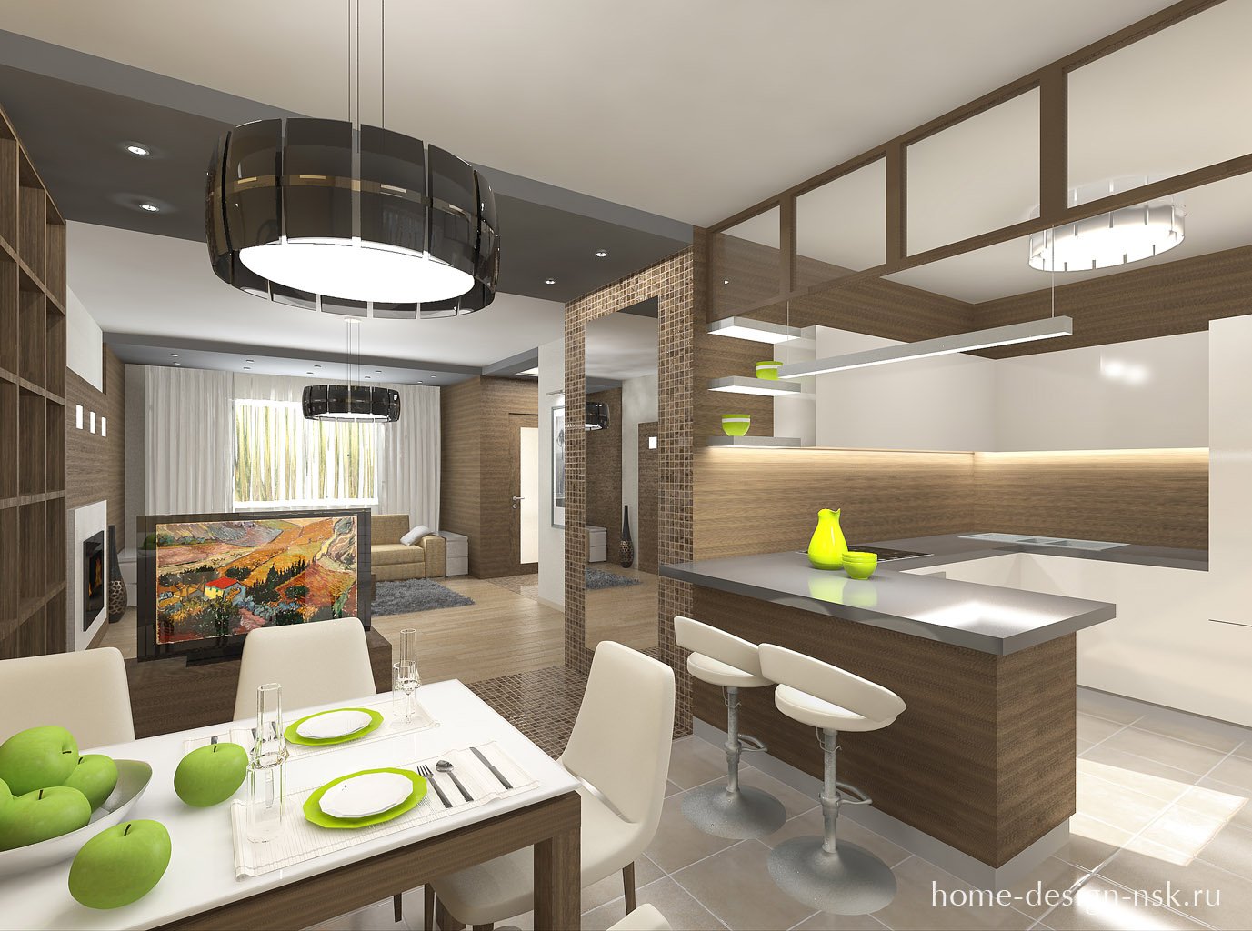 новинки дизайна интерьера гостиной кухни и коридора