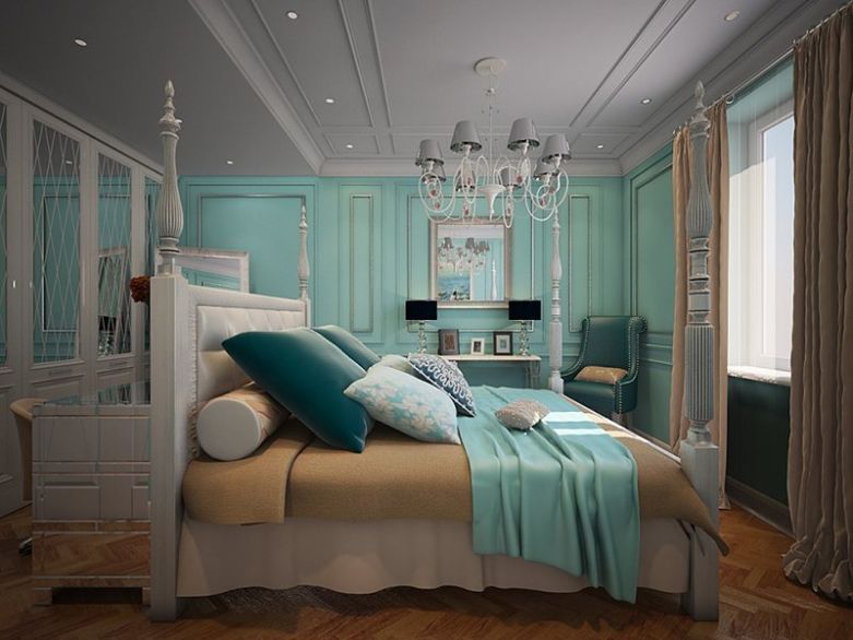 Бирюзовая спальня (70 фото): дизайн интерьера, идеи для ремонта - houser.su