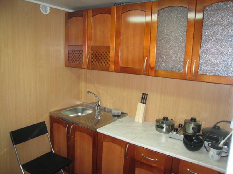 Фото отделки кухни панелями