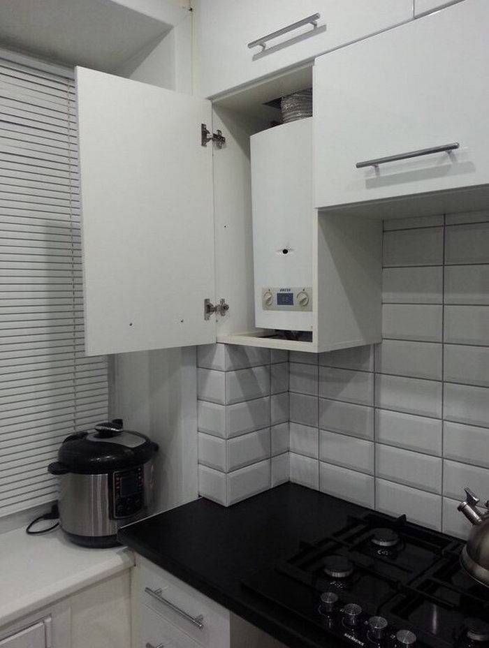 Дизайн кухни 6 кв м с холодильником и газовой колонкой в хрущевке: 20 фото