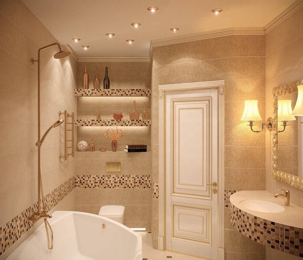 Как сделать красивое оформление ниши в ванной комнате: примеры дизайна