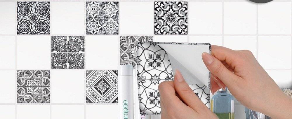 Наклейки на плитку на кухне: декор плитки керамической и декоративной, виниловые наклейки для обновления плитки, фото, видео-инструкция
