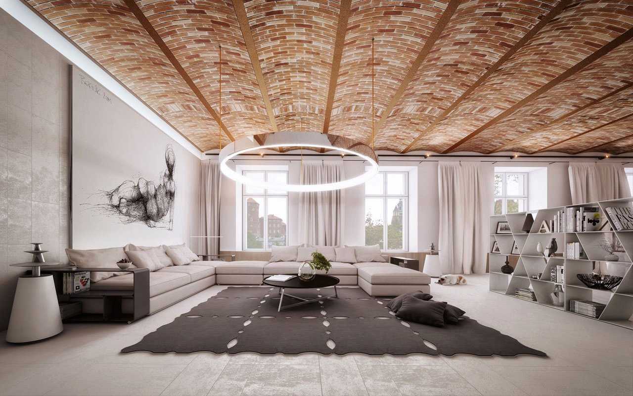 Варианты необычных потолков для гостиной - 91 фото потрясающих дизайнерских идей