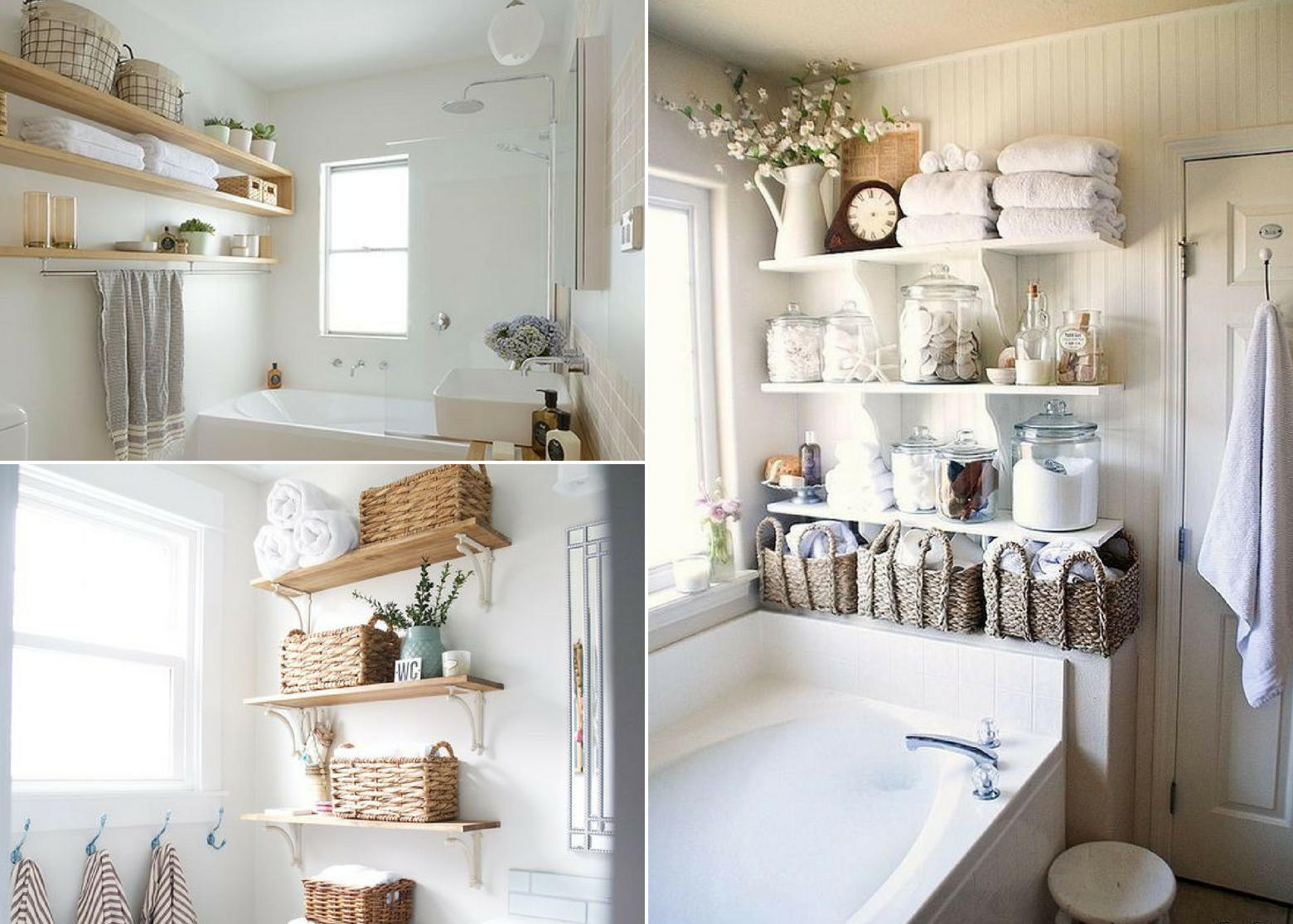 100 интересный стилевых идей для полок в ванной комнате
