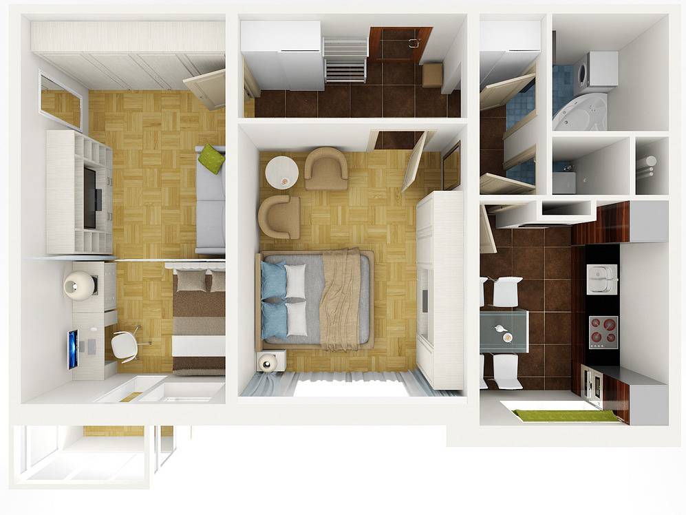 Перепланировка хрущевки: проекты 2-комнатных и 1-комнатных квартир с идеальным ремонтом. 130 фото-идей для красивого оформления "двушки"