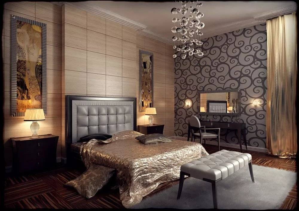 Спальня в стиле арт-деко (55+ фото): роскошь и уют