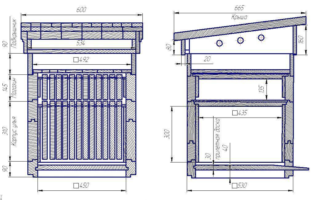 Как сделать улей своими руками: размеры, чертежи, видео