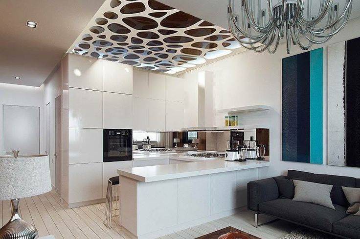 Освещение на кухне с натяжным потолком: 40 фото, варианты дизайна