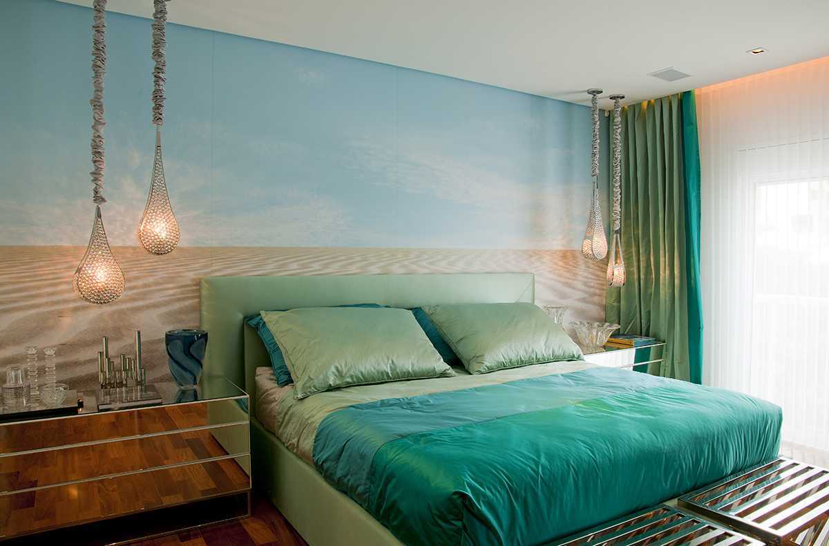 Бирюзовая спальня: 100 фото красивых идей, варианты сочетания цвета