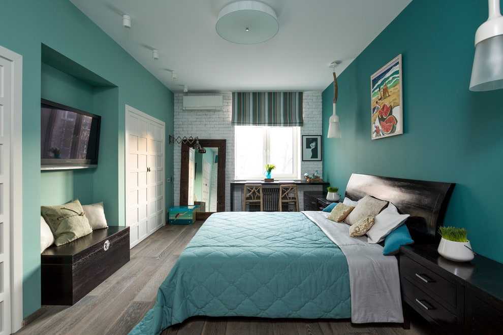 70+ идей дизайна бирюзовой спальни