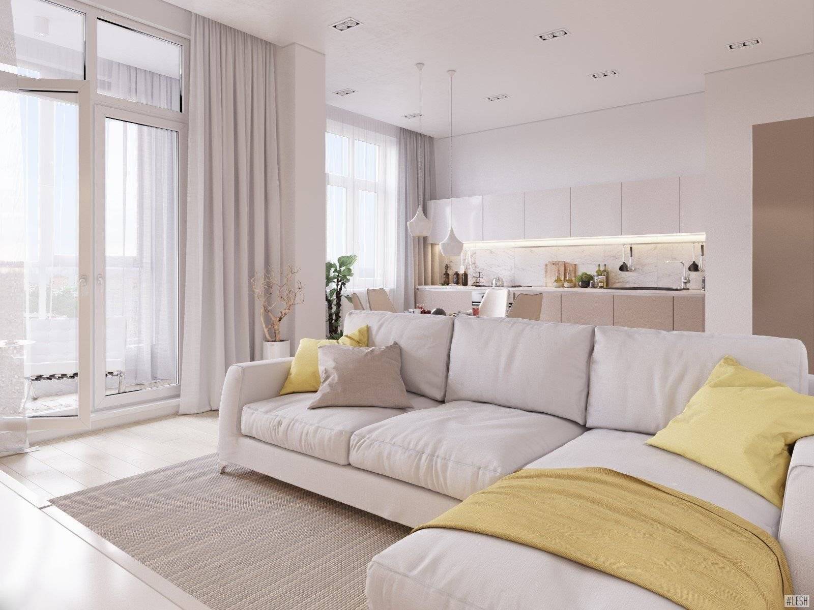 Дизайн квартиры в светлых тонах: современный стиль, реальные фото