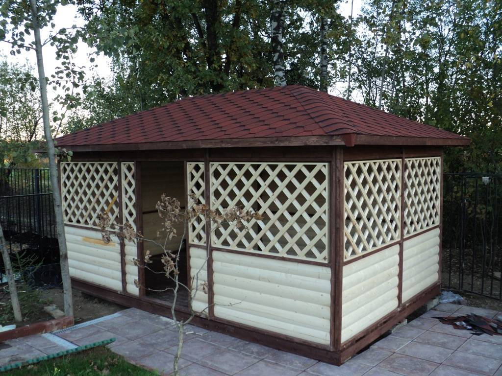 Внутренняя и наружная отделка беседки с фото | housedb.ru