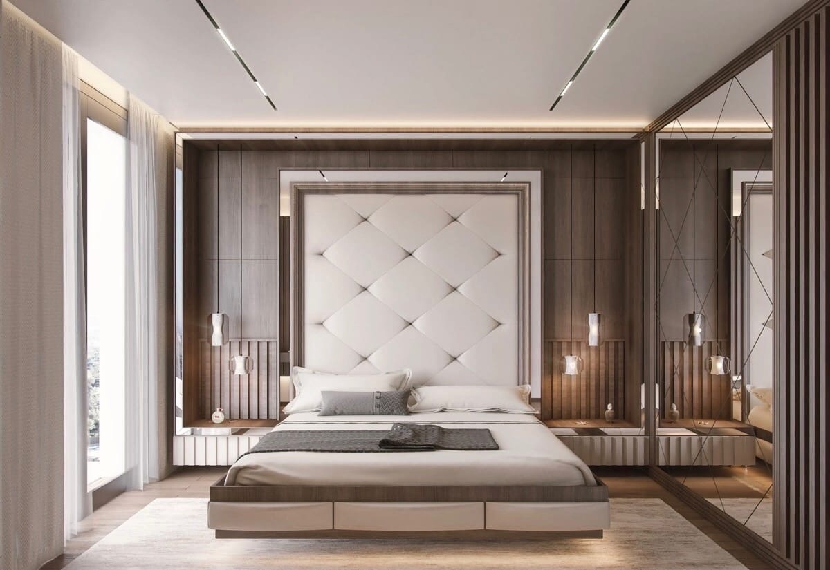 Спальня в стиле модерн (18 фото): красивое современное оформление