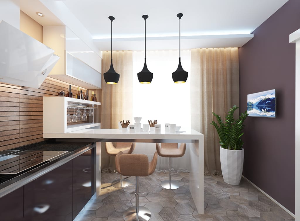 Дизайн кухни в современном стиле в светлых тонах недорого (с фото)