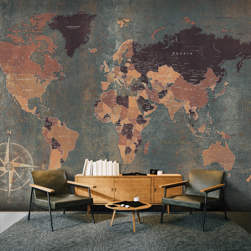Декоративная штукатурка карта мира в интерьере своими руками