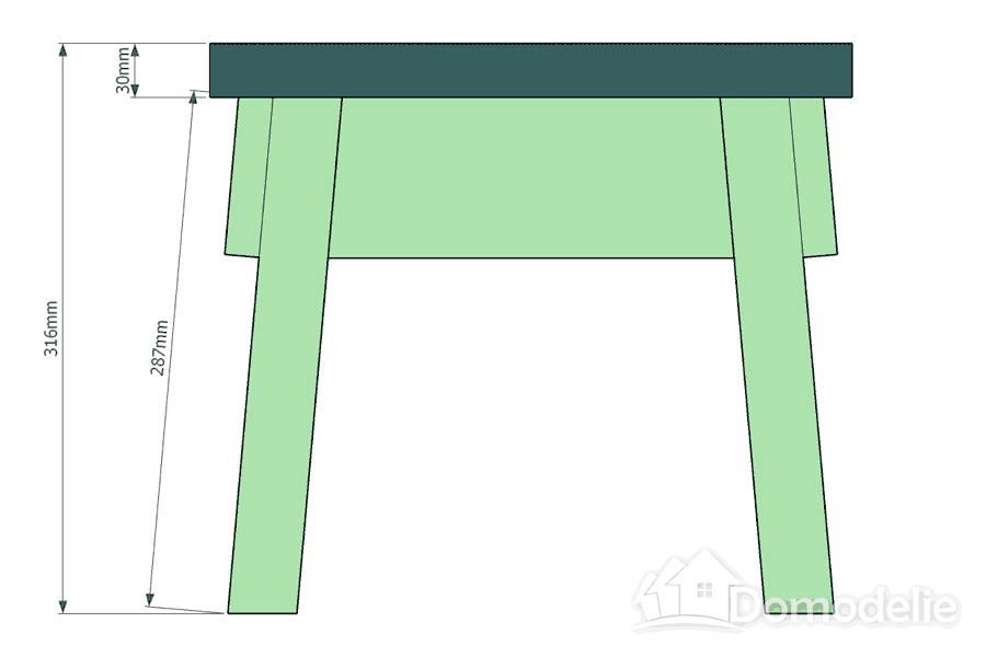 Табурет чебышева чертеж с размерами