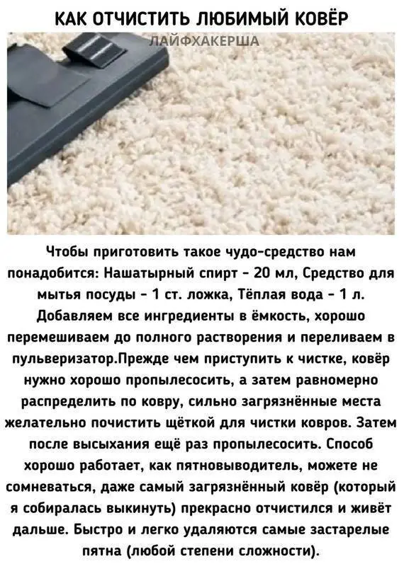 Чистка ковров в домашних условиях: народные средства и бытовая химия