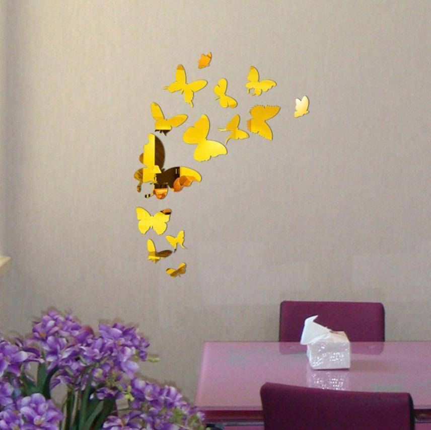 Бабочки на стену своими руками: из бумаги, декор, композиции, трафареты, декоративные (фото интерьера)