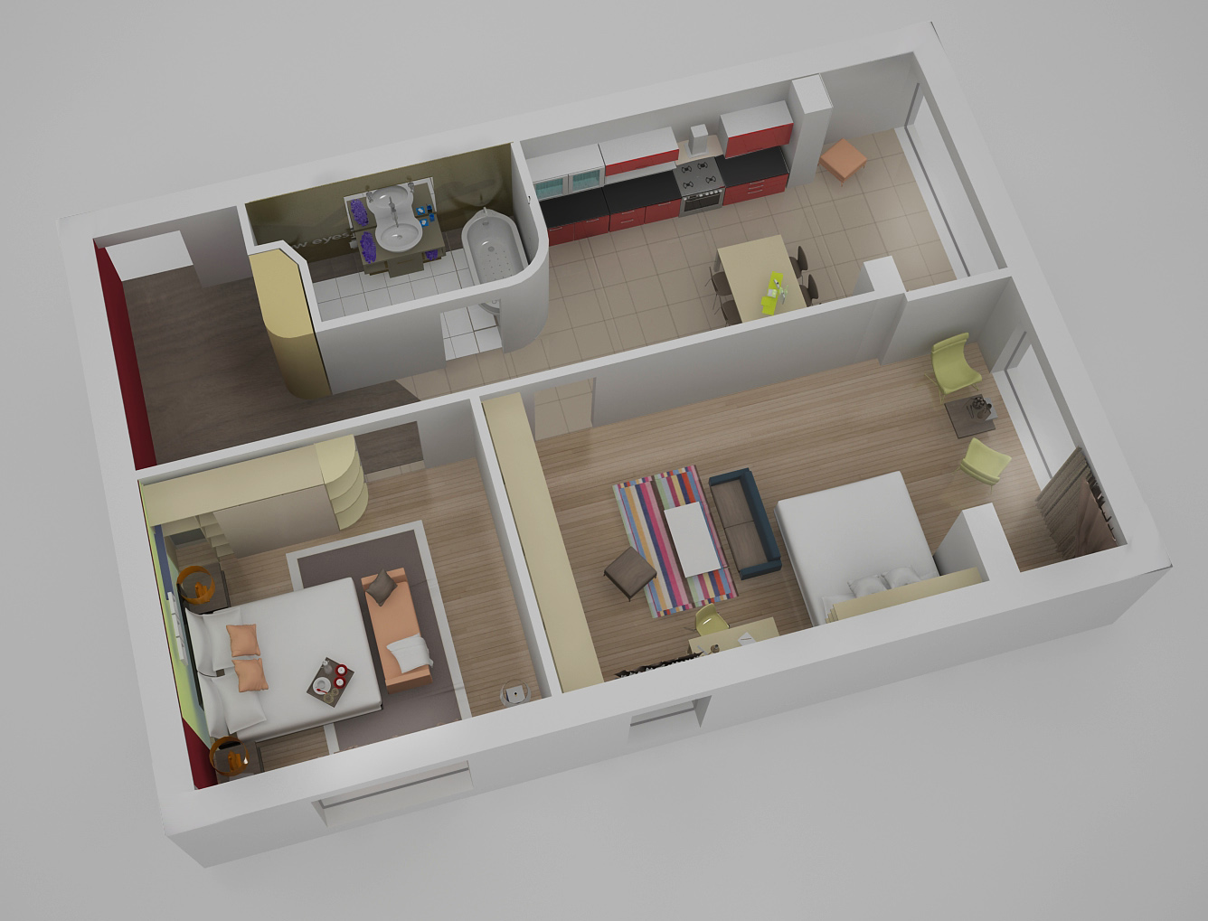 Дизайн двухкомнатной квартиры площадью 70 кв.м: особенности планировки