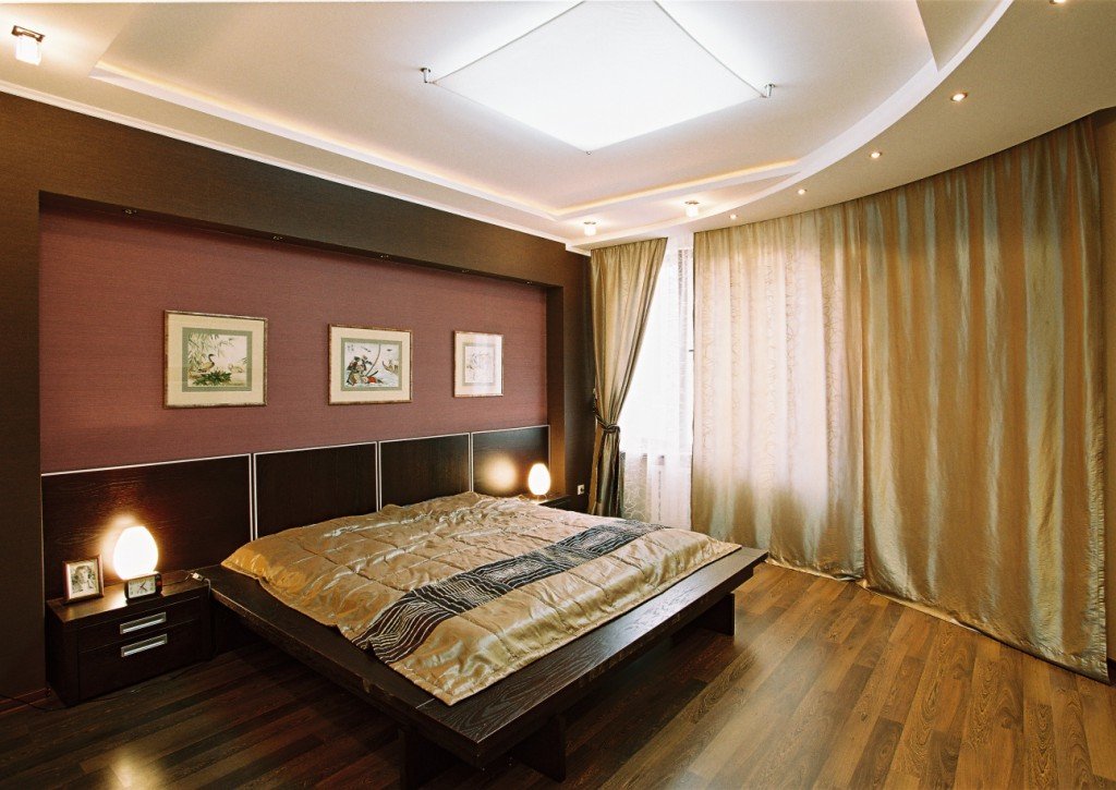 Потолок из гипсокартона в спальне: 68 фото, идеи дизайна потолка - houser.su